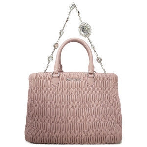 Miu Miu Matelasse Crystal 2way Handbag Pink